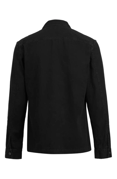 Shop Allsaints Spotter Button-up Shirt Jacket In Black