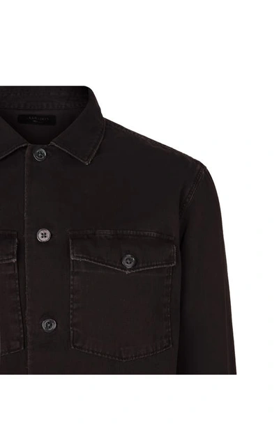 Shop Allsaints Spotter Button-up Shirt Jacket In Black
