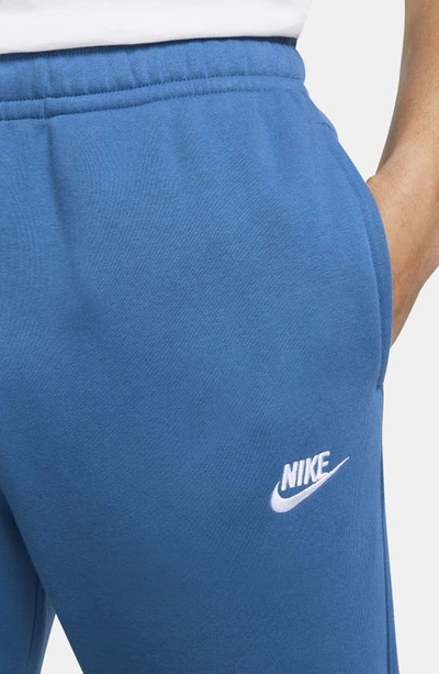 Shop Nike Club Pocket Fleece Joggers In Dark Marina Blue/ White