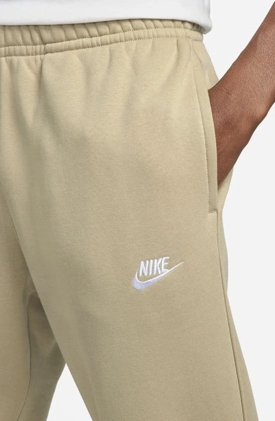 Shop Nike Club Pocket Fleece Joggers In Limestone/ Limestone/ White