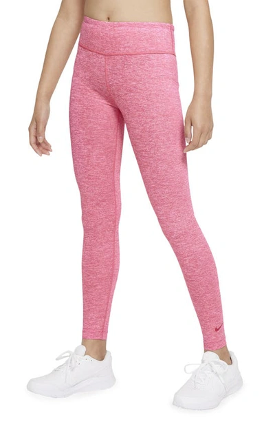 Nike Dri-fit One Luxe Big Kids' (girls') High-rise Leggings In Pink