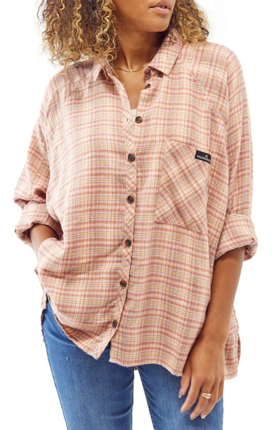Bdg Urban Outfitters Brendan Plaid Flannel Button-up Shirt In Pink |  ModeSens