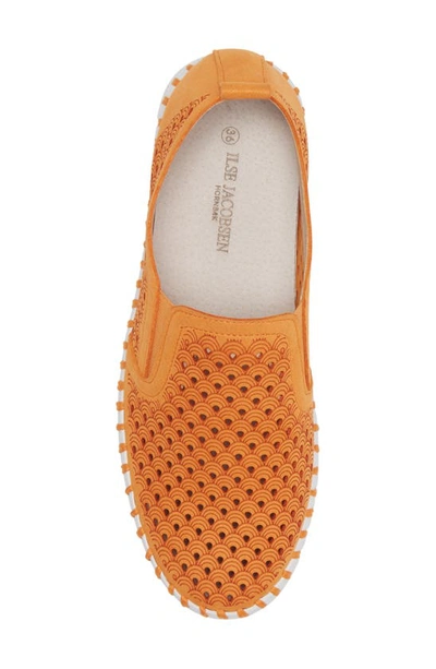 Shop Ilse Jacobsen Tulip Slip-on Sneaker In Mango Sorbet