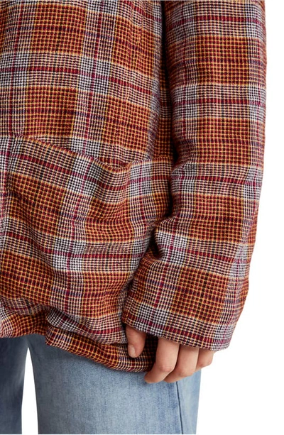 Shop Free People Simply Plaid Blazer In Red Combo