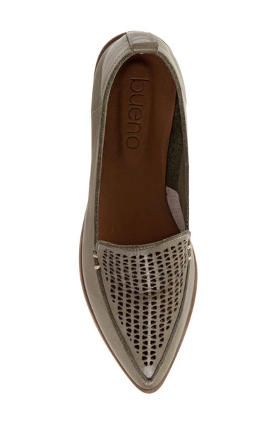 Shop Bueno Blazey Pointed Toe Flat In Sage Leather