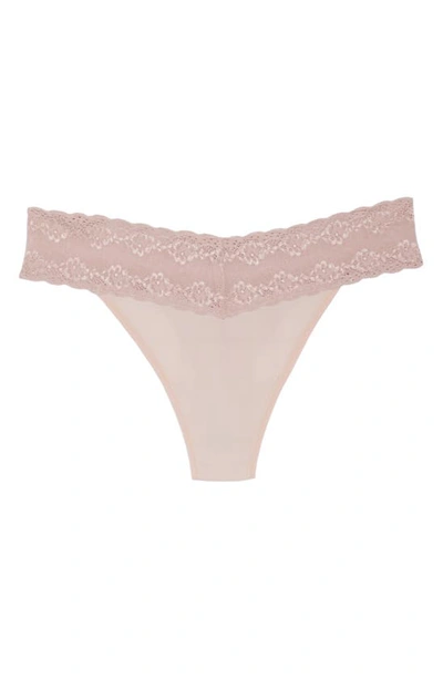 Shop Natori Bliss Perfection Thong In Rose Beige