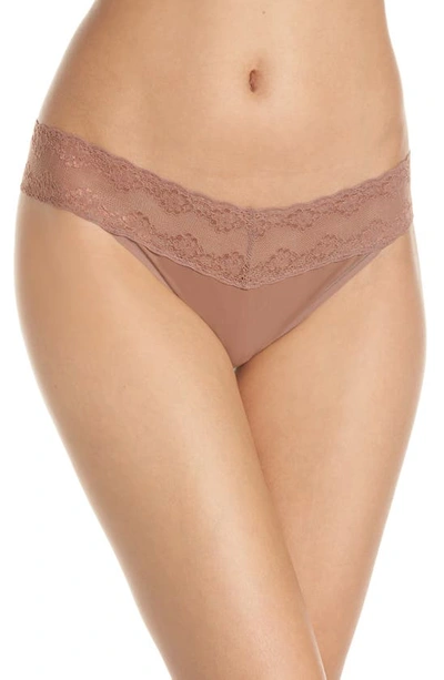 Shop Natori Bliss Perfection Thong In Cinnamon