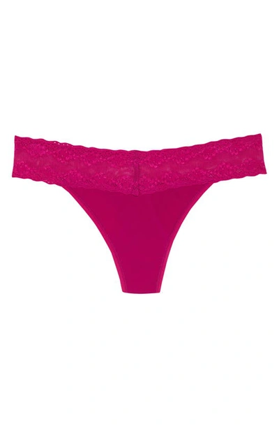 Shop Natori Bliss Perfection Thong In Bright Berry