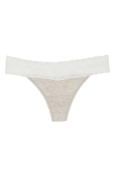 Shop Natori Bliss Perfection Thong In Heather Marble