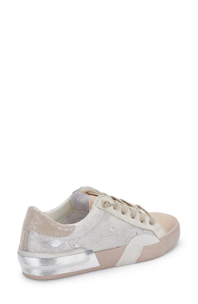 Shop Dolce Vita Zina Sneaker In Dune Metallic Calf Hair