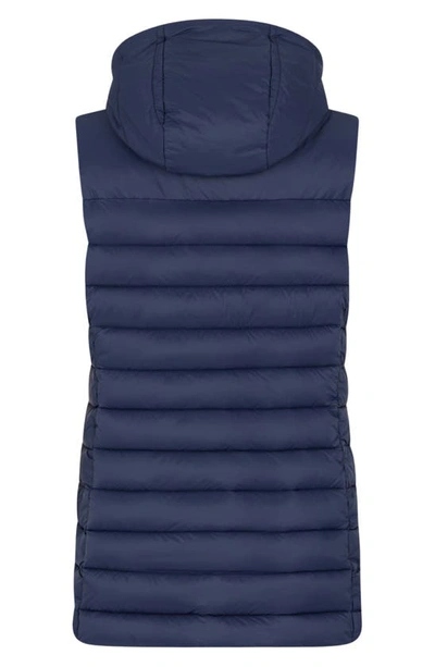 Shop Save The Duck Margareth Recycled Nylon Puffer Vest In Navy Blue