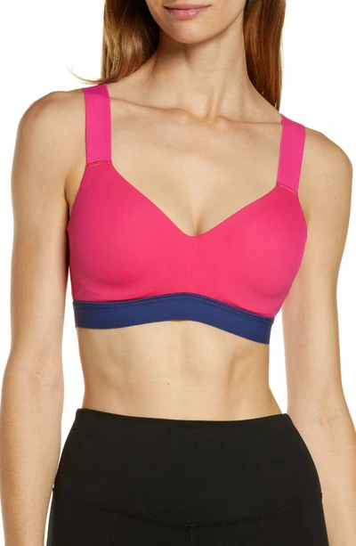 Shop Natori Dynamic Contour Underwire Sports Bra In Berry Fizz / Evening Sky