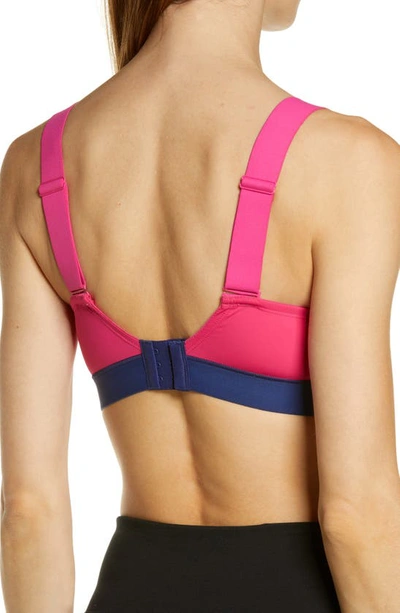 Shop Natori Dynamic Contour Underwire Sports Bra In Berry Fizz / Evening Sky