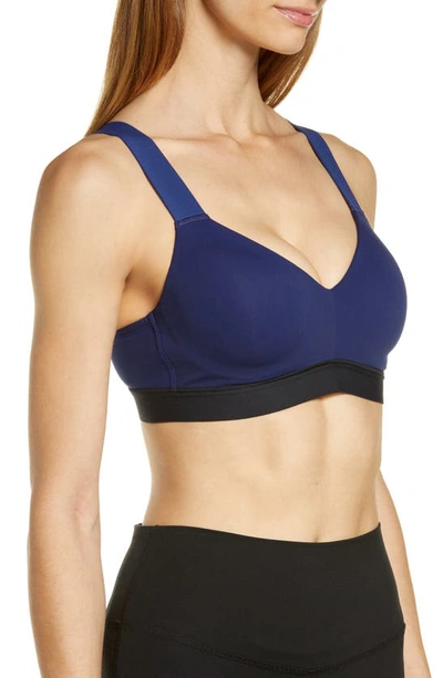 Shop Natori Dynamic Contour Underwire Sports Bra In Evening Sky/black