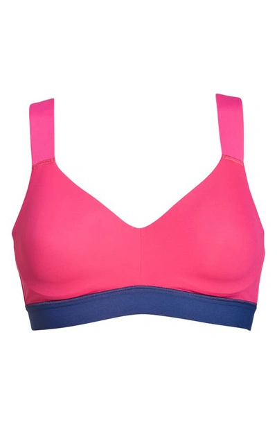 Shop Natori Dynamic Contour Underwire Sports Bra In Berry Fizz / Evening Sky