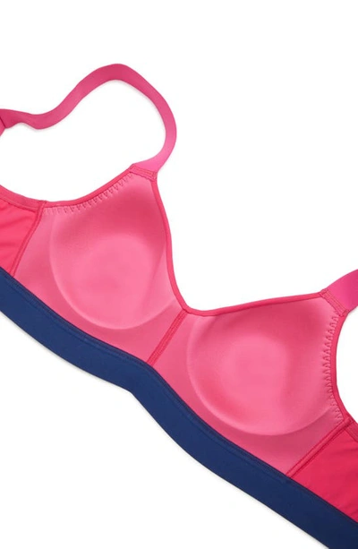 Shop Natori Dynamic Contour Underwire Sports Bra In Berry Fizz / Evening Sky