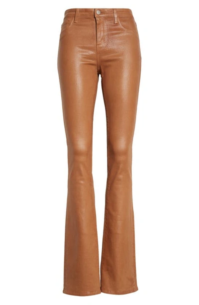 L'agence Selma High Waist Bootcut Jeans In Maple Coat
