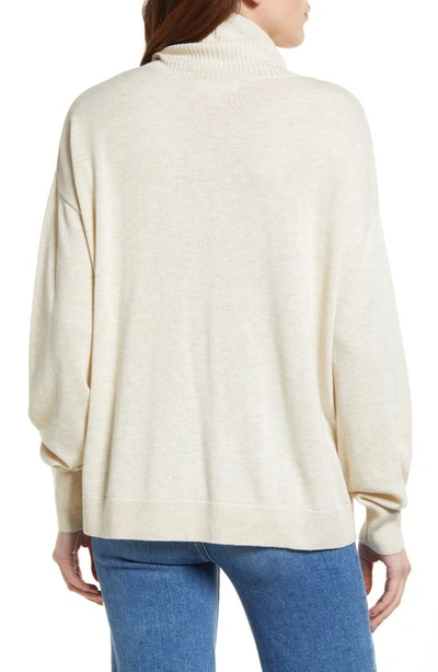 Shop Treasure & Bond Turtleneck Sweater In Beige Oatmeal Light Heather