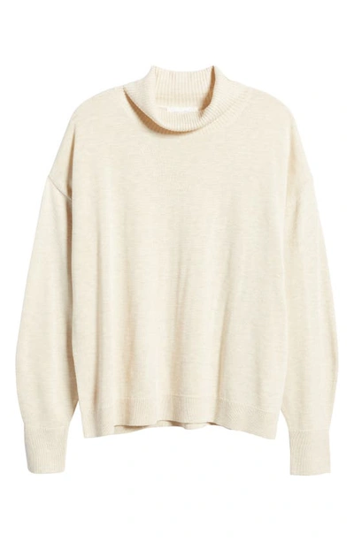 Shop Treasure & Bond Turtleneck Sweater In Beige Oatmeal Light Heather