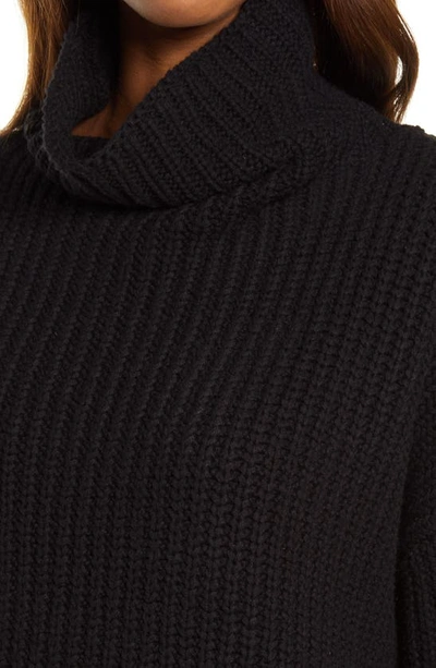 Shop Free People Swim Too Deep Turtleneck Sweater In Anthracite