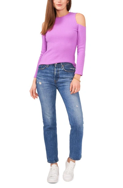 Shop 1.state Cold Shoulder Sweater In Iris Orchid
