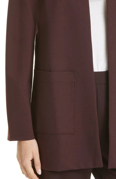 Shop Eileen Fisher Tencel® Lyocell Blend Jacket In Dark Brownstone