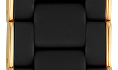 Michele Apple Watch Black Silicone With Gold-tone Wrapped Interchangeable Bracelet, 38-42mm In Black/gold