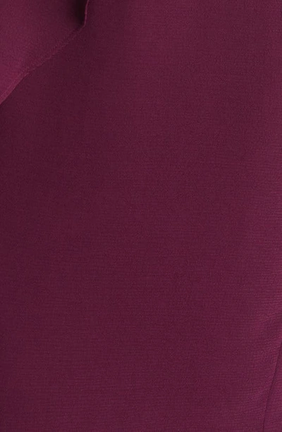 Shop Harper Rose Ruffle Detail Sleeveless Sheath Dress In Aubergine