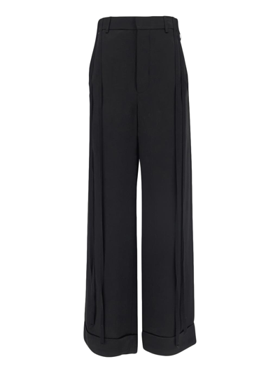 Shop Ann Demeulemesteer Women's Trousers -  - In Black Synthetic Fibers
