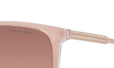 Shop Tiffany & Co 57mm Gradient Square Sunglasses In Milky Pink Gr/ Pink Gr Brown