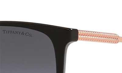 Shop Tiffany & Co 57mm Gradient Square Sunglasses In Black/ Gradient Grey