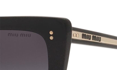 Shop Miu Miu 53mm Square Sunglasses In Black/ Grey Gradient