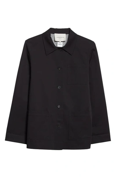 Lafayette 148 Amaris Stretch Cotton Twill Jacket In Black