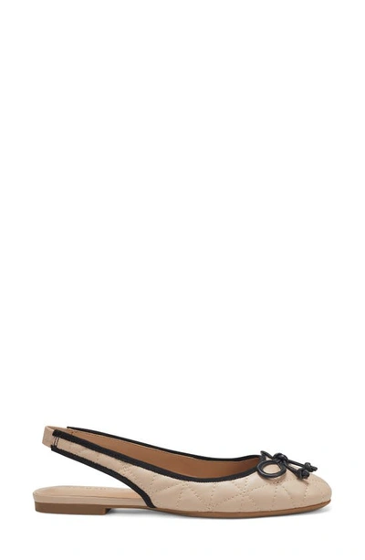 Shop Aerosoles Catarina Quilted Slingback Flat In Nude Combo