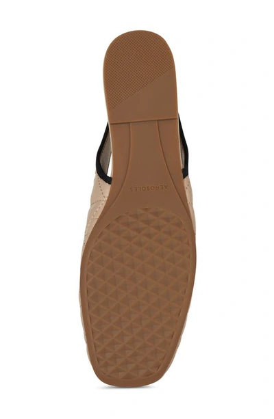 Shop Aerosoles Catarina Quilted Slingback Flat In Nude Combo