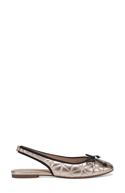 Shop Aerosoles Catarina Quilted Slingback Flat In Rose Gold Leather