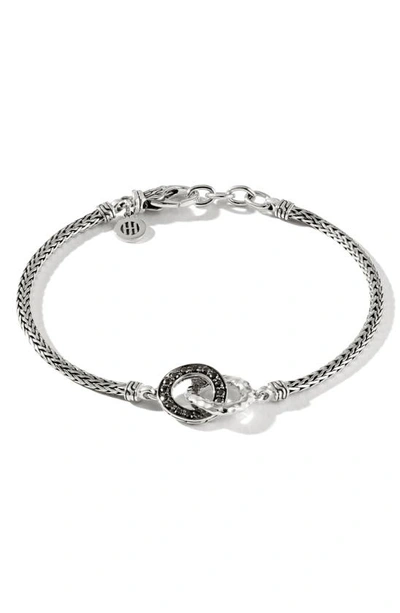 John Hardy Classic Chain Hammered Loop Bracelet In Black