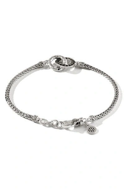 John Hardy Classic Chain Hammered Loop Bracelet In Black