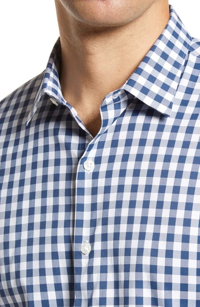Bonobos Slim Fit Check Tech Button-up Shirt In Bondi Gingham Blue