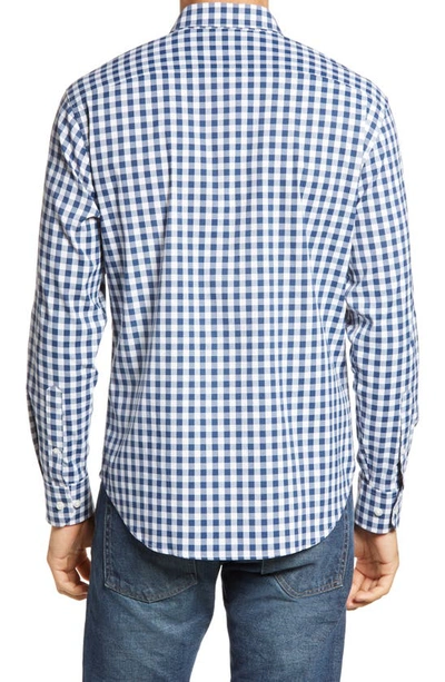 Bonobos Slim Fit Check Tech Button-up Shirt In Bondi Gingham Blue