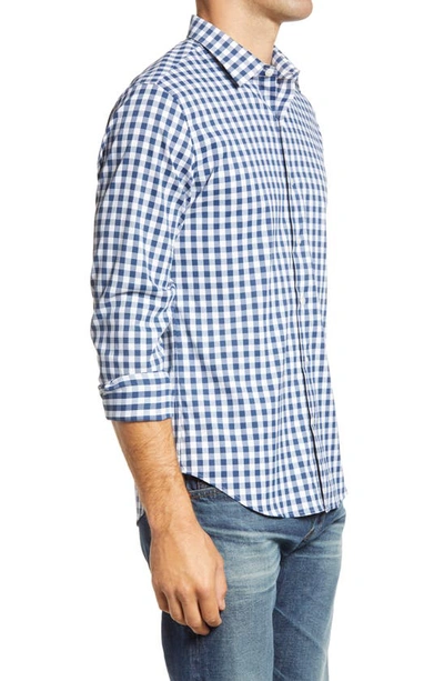 Bonobos Slim Fit Check Tech Button-up Shirt In Bondi Gingham Blue