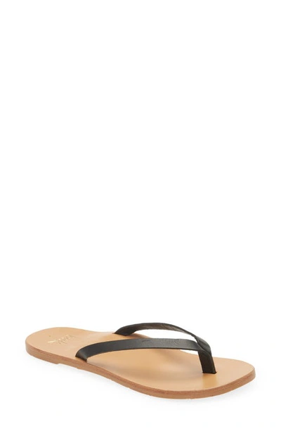 Shop Beek Seabird Flip Flop In Black/ Honey