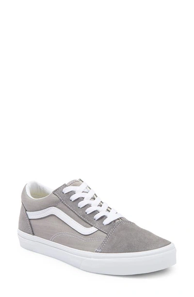 Shop Vans Kids' Old Skool Sneaker In Suede Grey Chambray