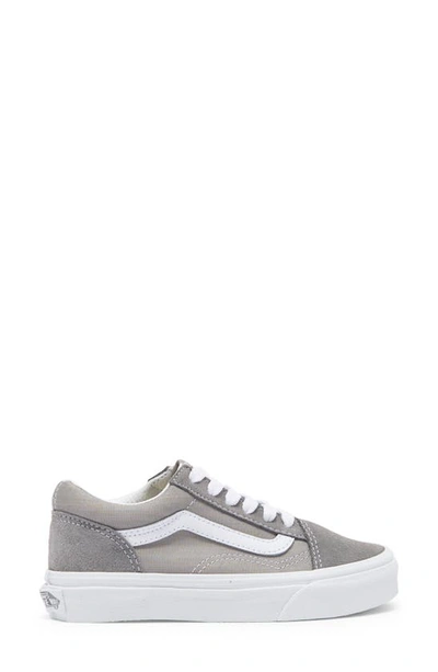 Shop Vans Kids' Old Skool Sneaker In Suede Grey Chambray