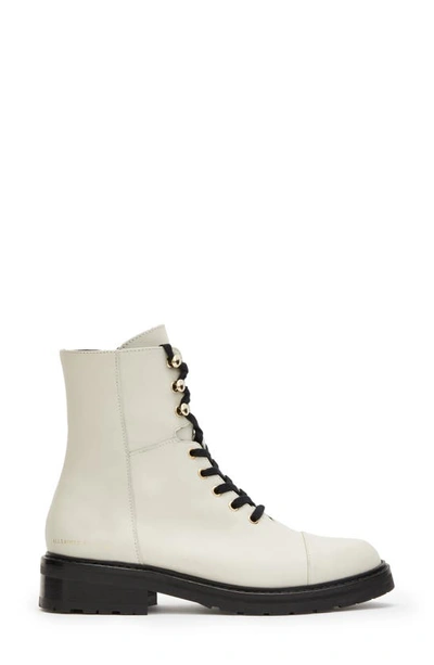 DKNY Women's Barnett Combat Boot - Metal Cap Toe Leather Boots