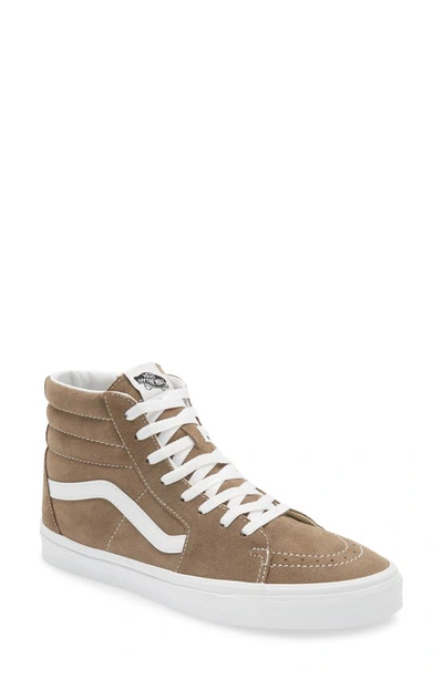 Shop Vans Sk8-hi Sneaker In Suede Walnut/ True White