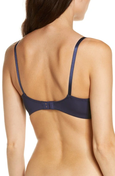 Shop Skarlett Blue Entice Underwire Balconette Bra In Mdnght/nyl