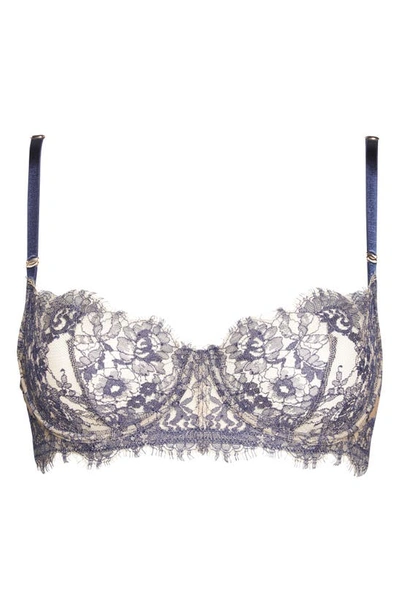 Skarlett Blue Entice Underwire Balconette Bra In Mdnght/nyl