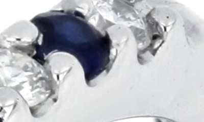 Shop Bony Levy El Mar Gemstone & Diamond Stacking Ring In 18k White Gold - Sapphire