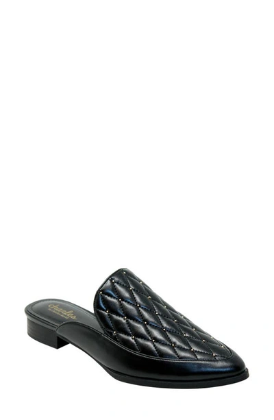 Charles By Charles David Este Quilted Mule In Black-qs
